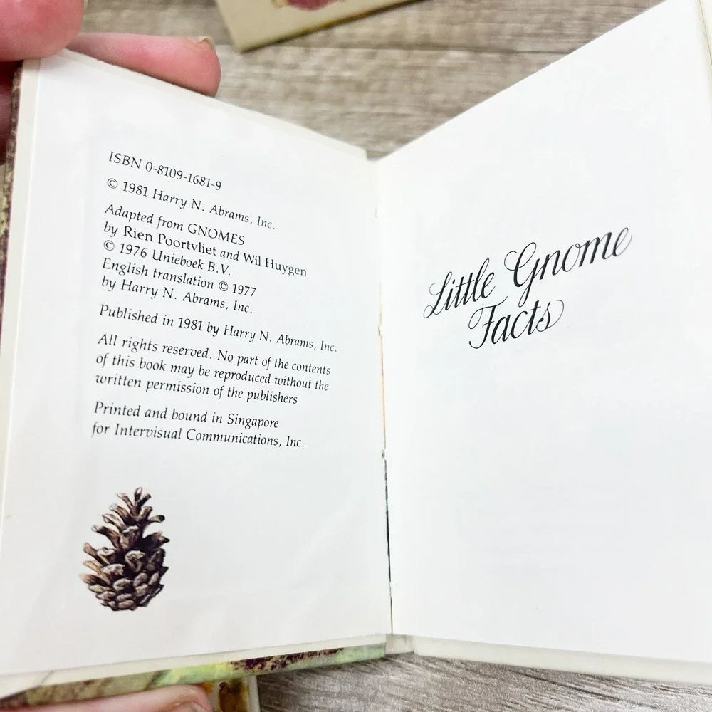 Teeny Tiny Gnome Tomes 1981 Mini Book Set Rien Poortvliet Harry N Abrams 3 Vol